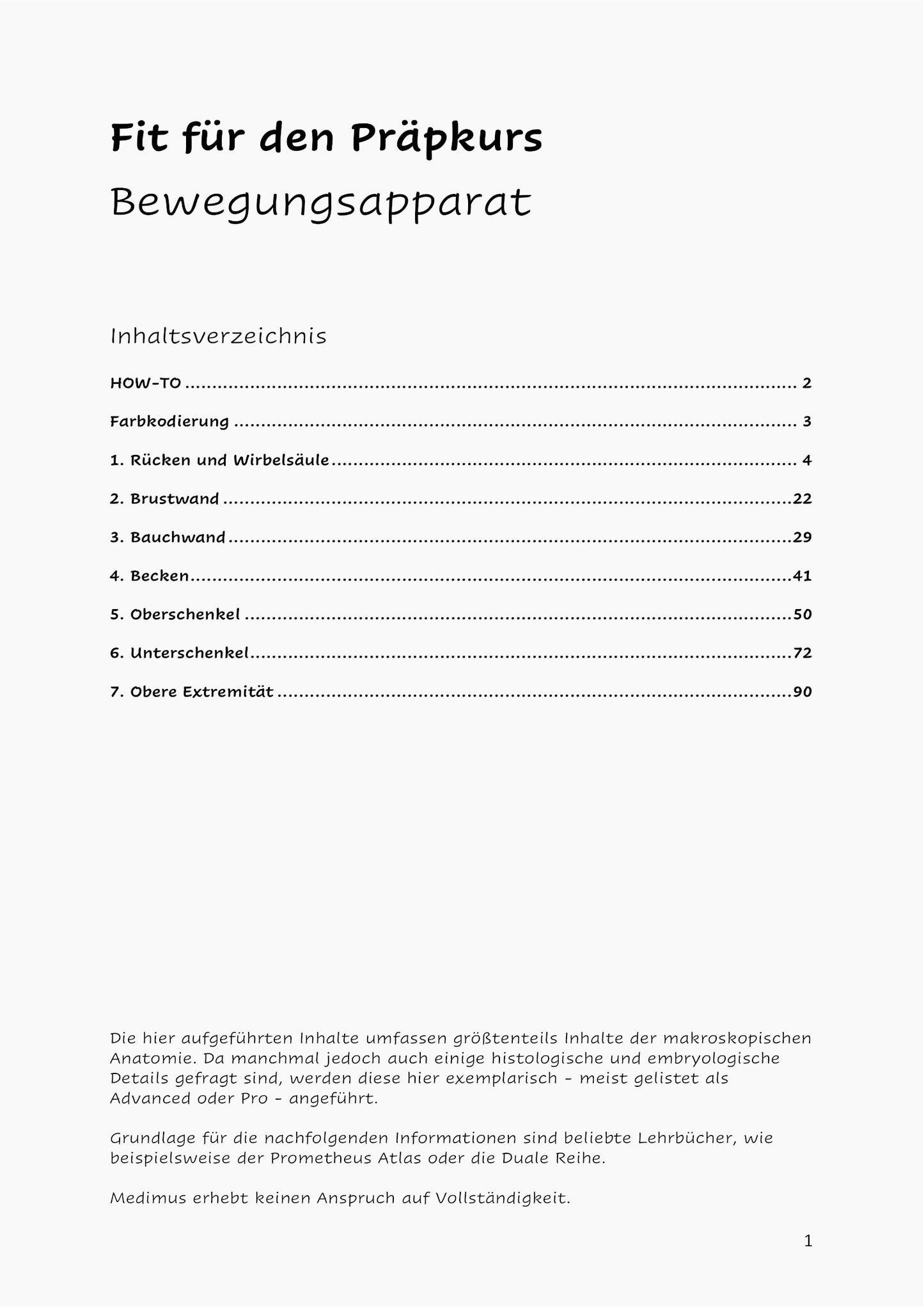 Fit für den Präpkurs - Bewegungsapparat